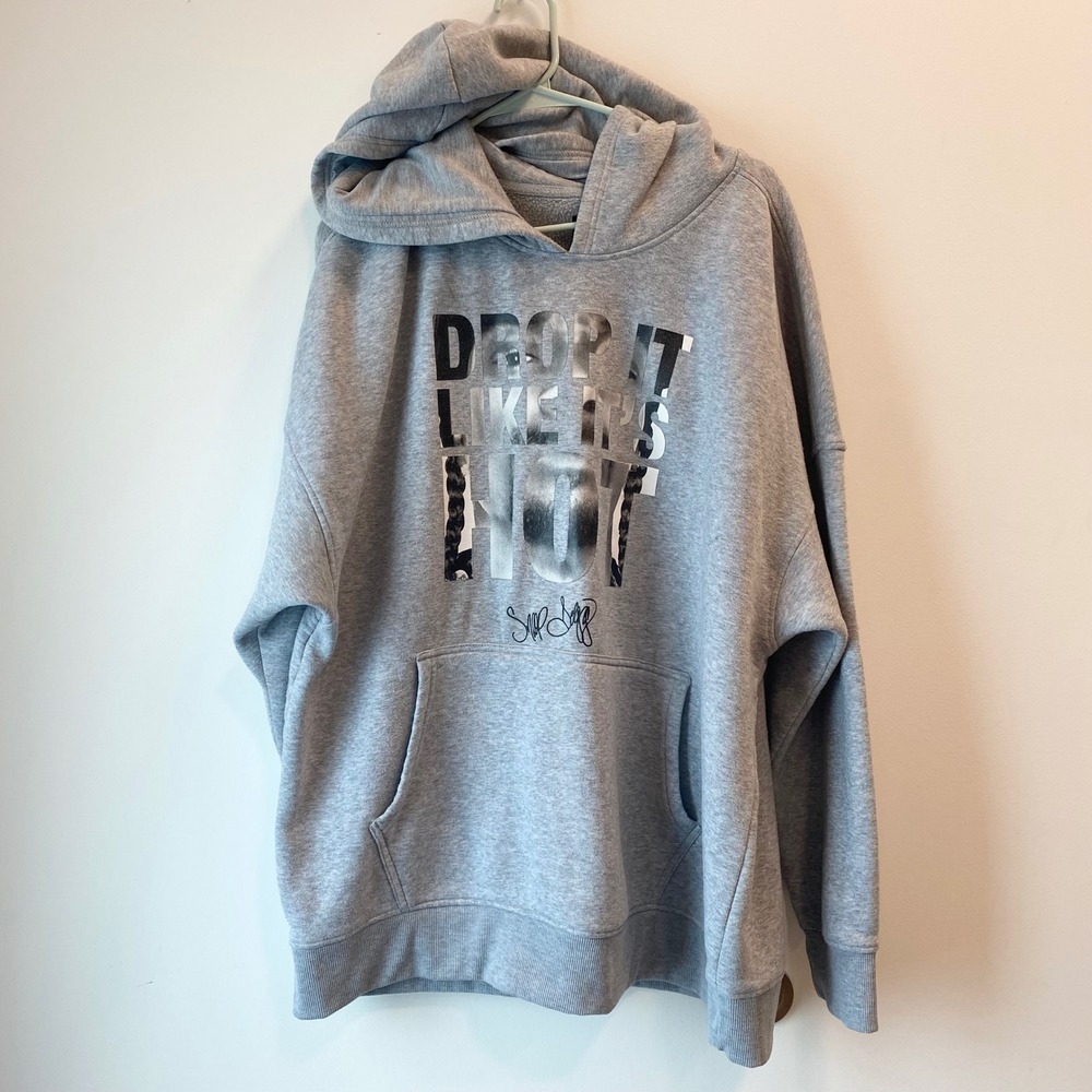 Snoop Dogg Supply Hoodie Men 2XL Gray Drop It Like Its Hot Grapic Fleece Casual